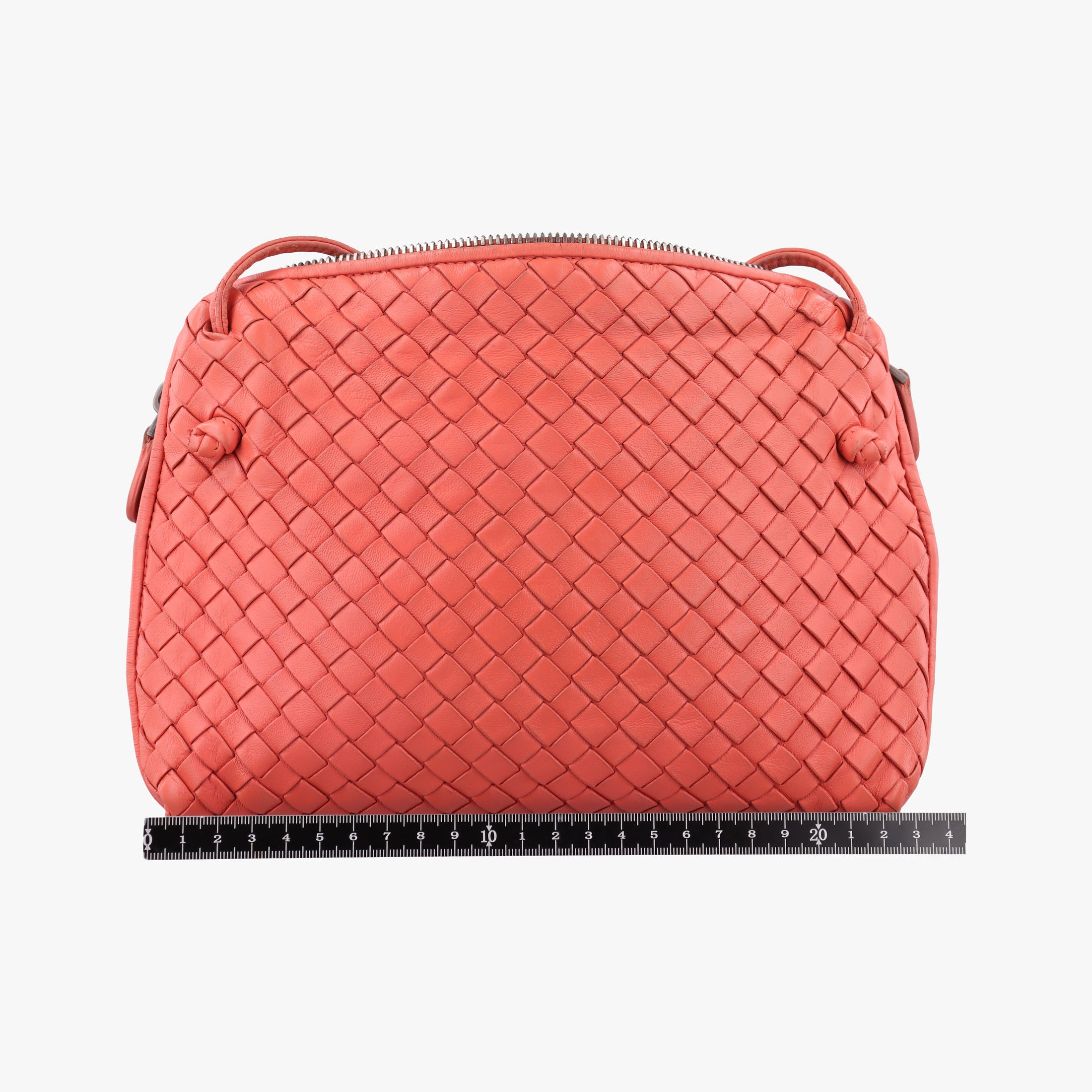 Secondhand Bottega Veneta NODINI Intrecciato Red lambskin  shoulderbag | stylenewstar