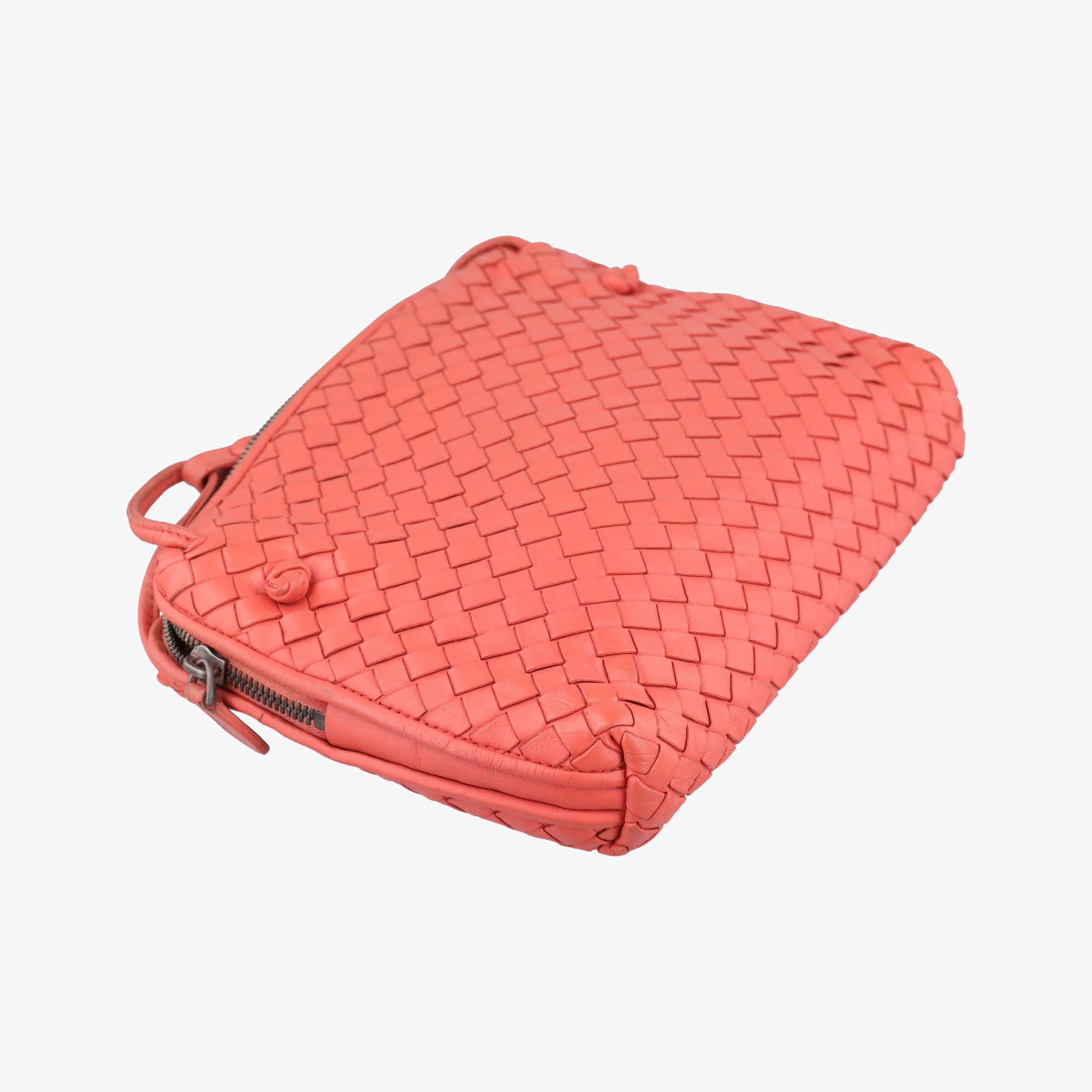 Secondhand Bottega Veneta NODINI Intrecciato Red lambskin  shoulderbag | stylenewstar