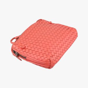 Secondhand Bottega Veneta NODINI Intrecciato Red lambskin  shoulderbag | stylenewstar