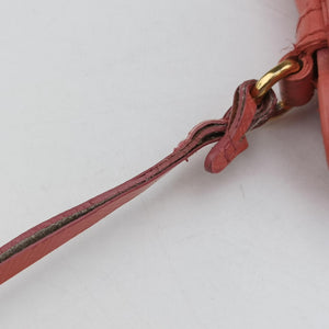 Pre-owned Prada lock Fuoco Sound Top Handle Pink orange SAFFIANO Leather BT0963 shoulderbag | stylenewstar