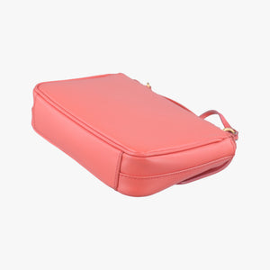 Pre-owned Prada lock Fuoco Sound Top Handle Pink orange SAFFIANO Leather BT0963 shoulderbag | stylenewstar