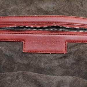 Pre-owned Bottega Veneta NODINI Intrecciato Red lambskin  shoulderbag | stylenewstar