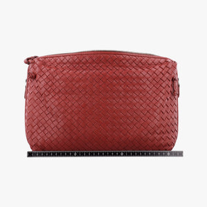 Pre-owned Bottega Veneta NODINI Intrecciato Red lambskin  shoulderbag | stylenewstar