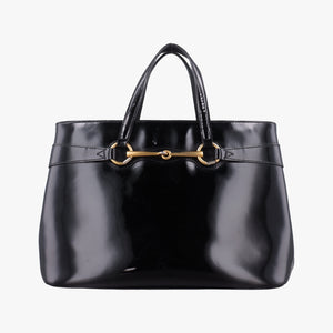 Pre-owned Gucci Bright Bit Black Patent 319795 handbag | stylenewstar