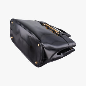 Pre-owned Gucci Bright Bit Black Patent 319795 handbag | stylenewstar