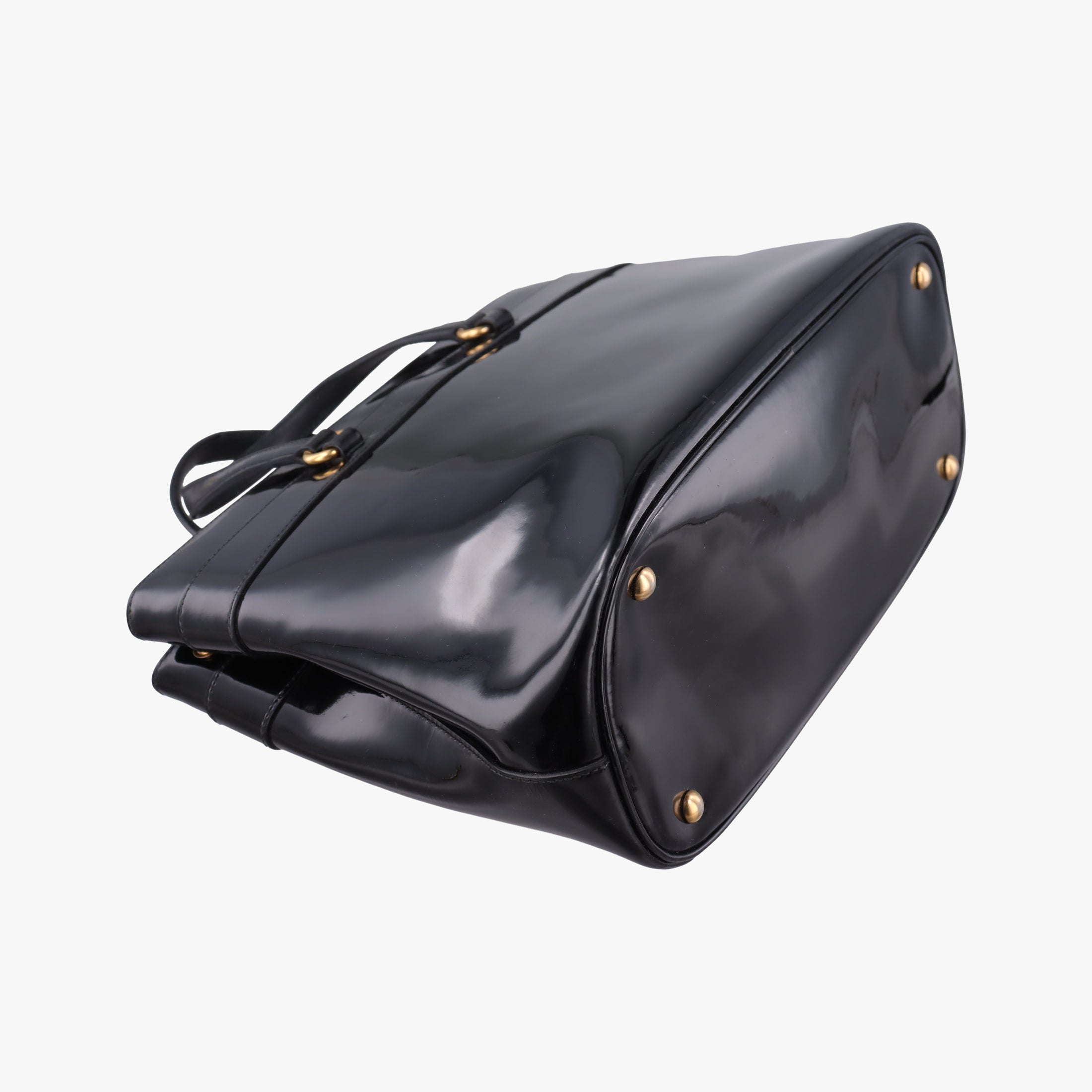 Pre-owned Gucci Bright Bit Black Patent 319795 handbag | stylenewstar