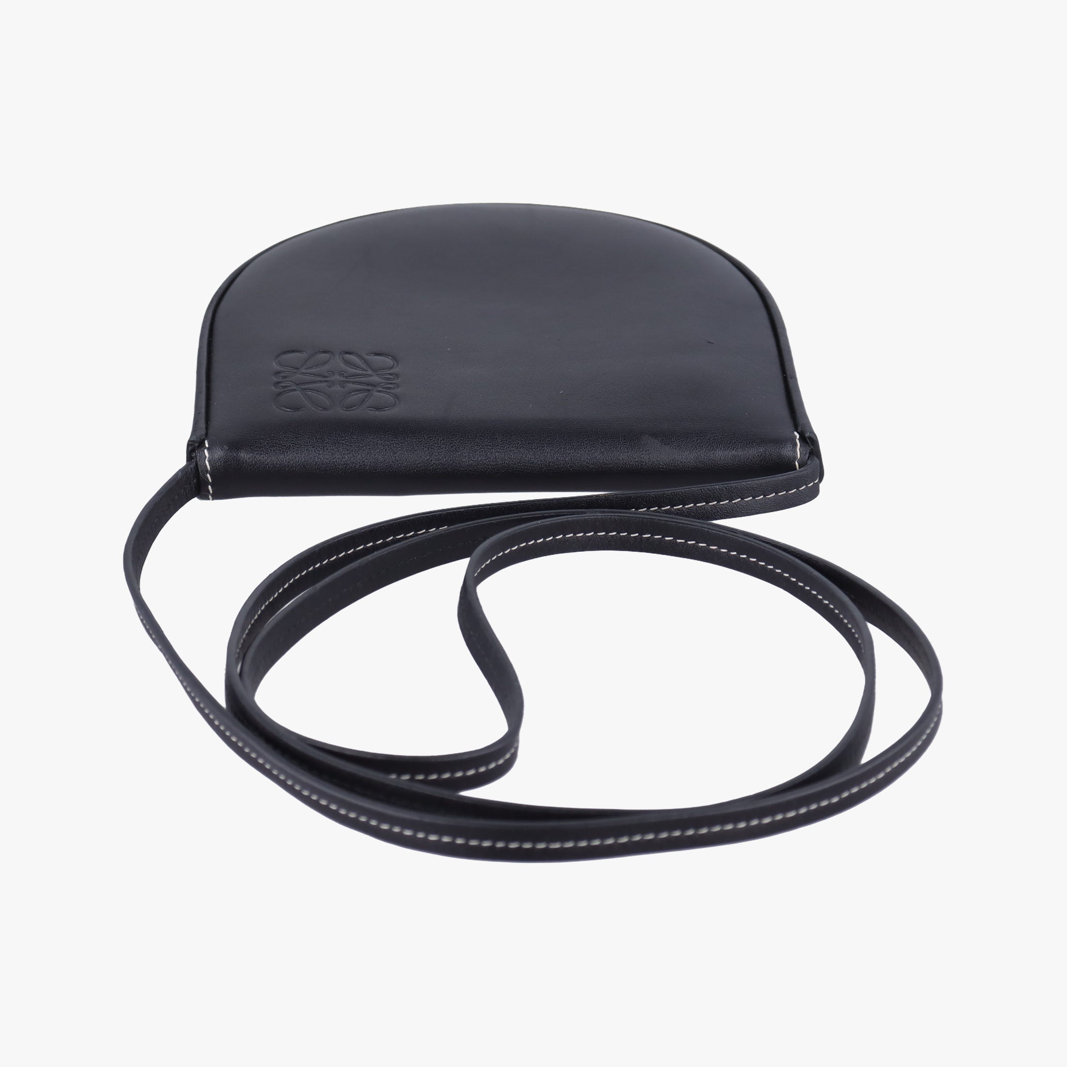 Pre-owned Loewe Heel Small Black Leather  shoulderbag | stylenewstar