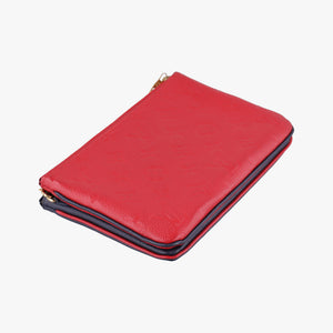 Pre-owned Louis Vuitton Pochette Double Zip Chain Marine Rouge×Navy Monogram Empreinte M63916 shoulderbag | stylenewstar
