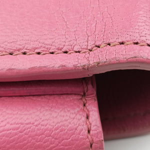 Pre-owned Miu Miu lock Fuoco Sound Top Handle Pink SAFFIANO Leather BT0963 shoulderbag | stylenewstar