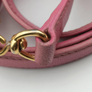 Pre-owned Miu Miu lock Fuoco Sound Top Handle Pink SAFFIANO Leather BT0963 shoulderbag | stylenewstar