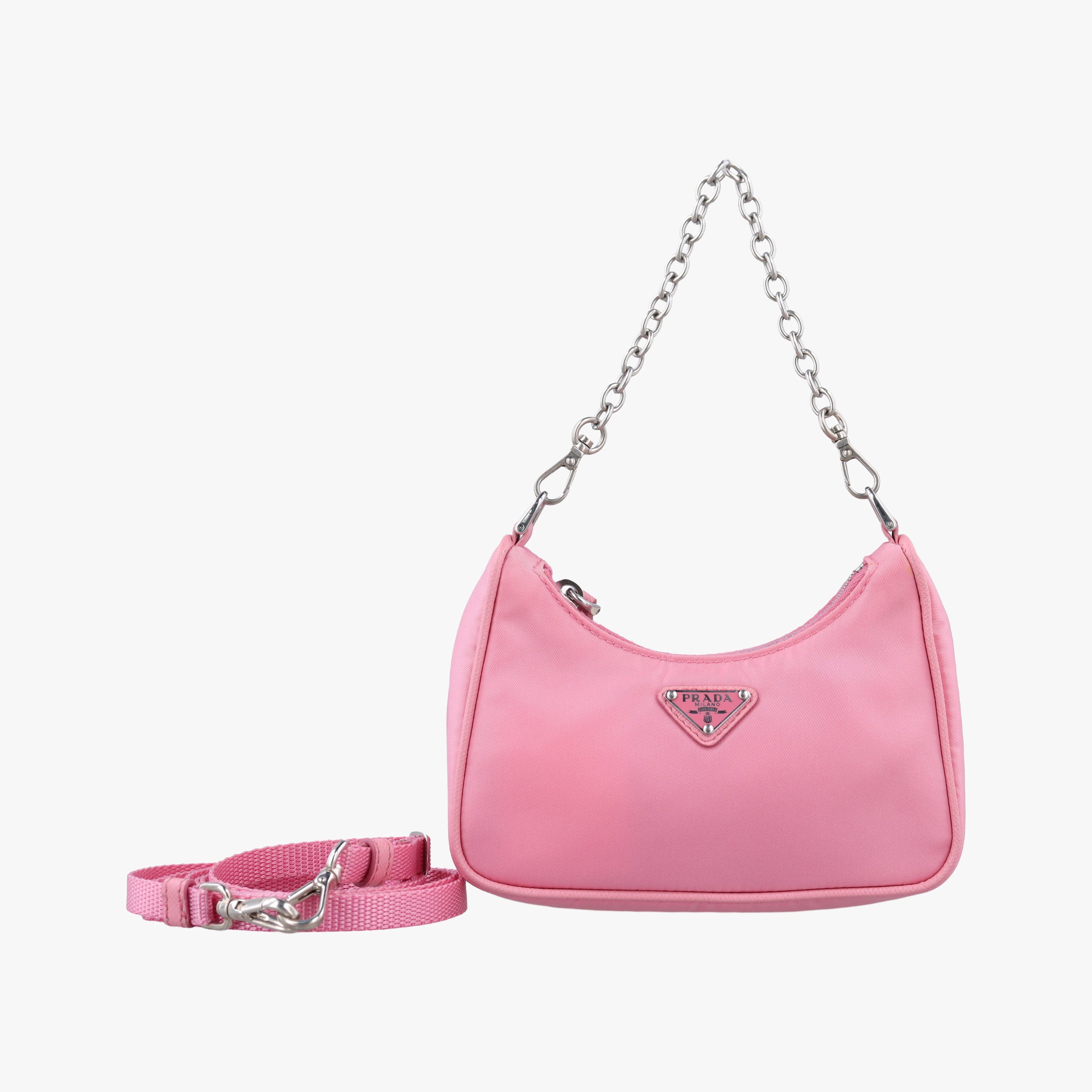 Secondhand Prada Re-Edition 2005 Nylon Mini Pink nylon 1TT122 shoulderbag | stylenewstar
