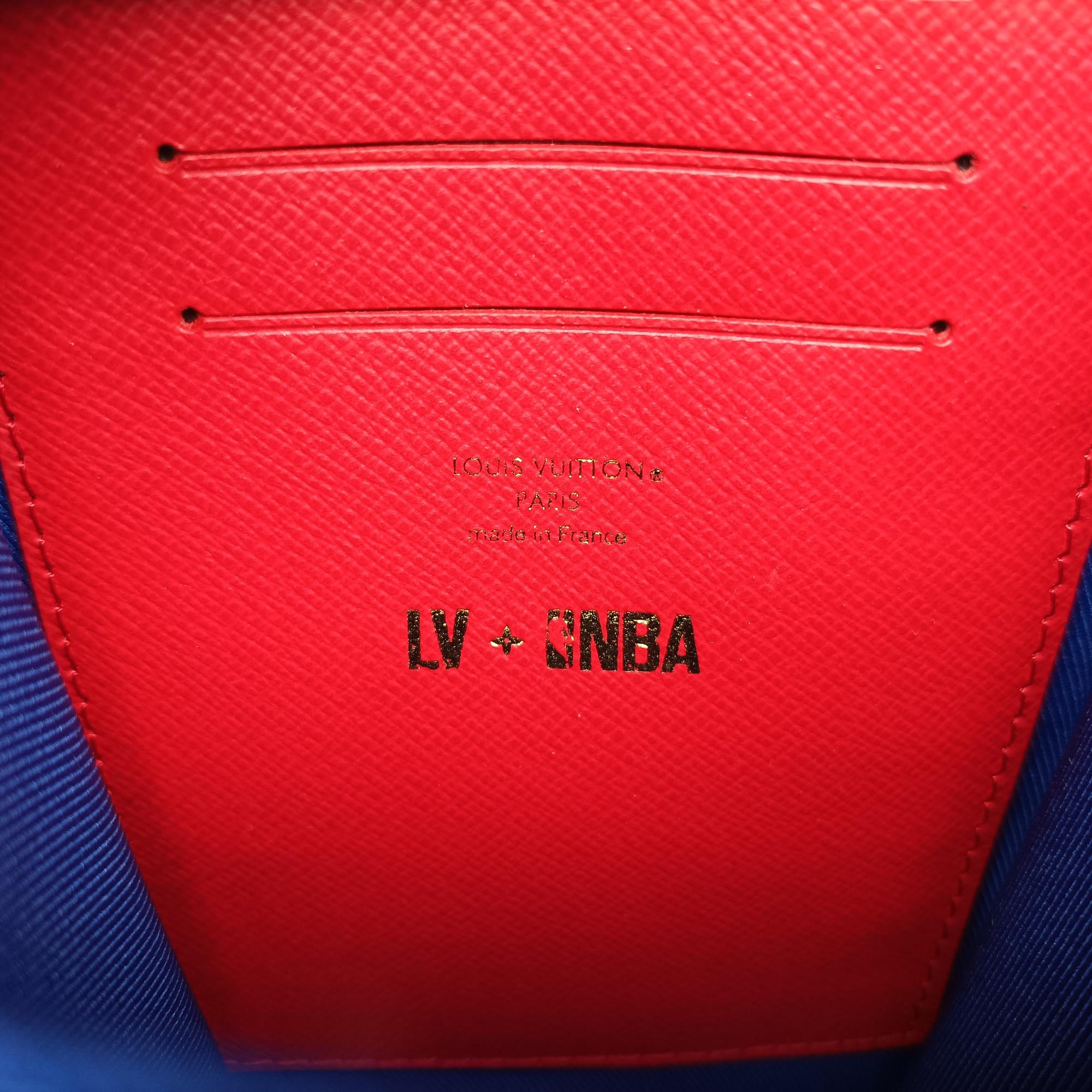 Secondhand Louis Vuitton LV x NBA SOFT TRANK PHONE BOX Antarctica×Red×White Monogram Canvas×calf leather M80101 shoulderbag | stylenewstar