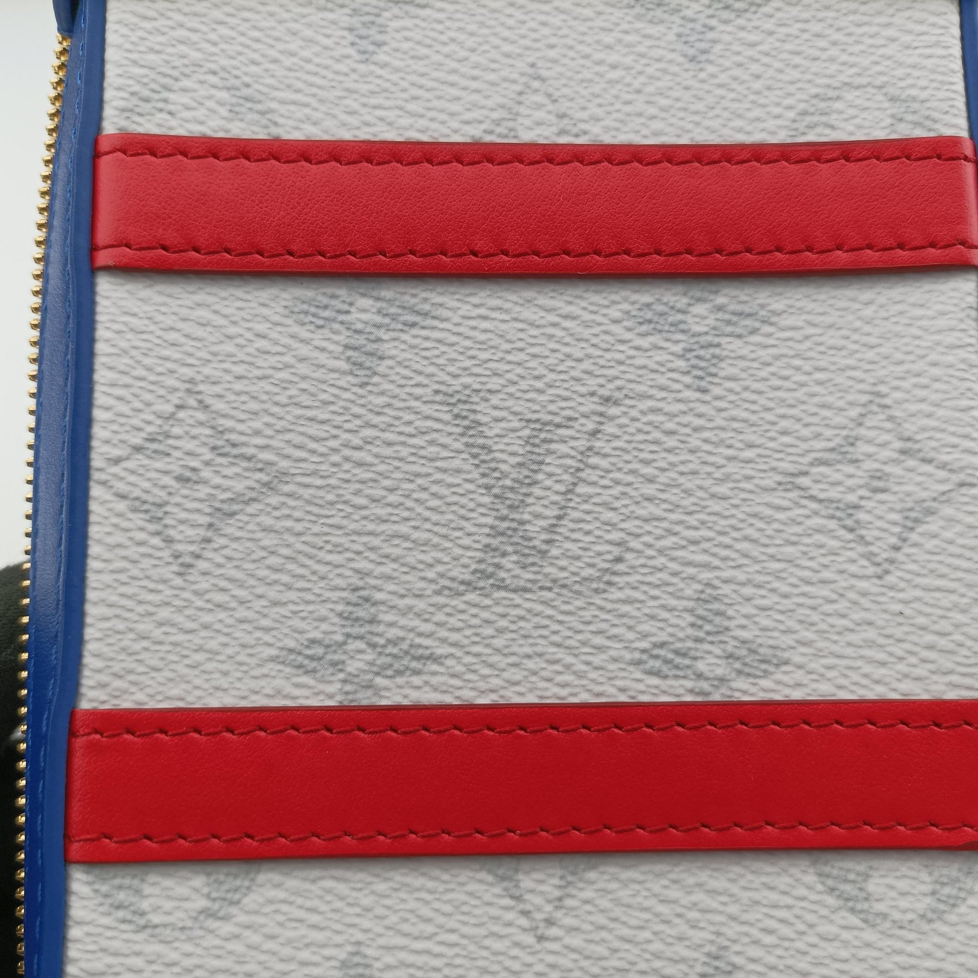 Secondhand Louis Vuitton LV x NBA SOFT TRANK PHONE BOX Antarctica×Red×White Monogram Canvas×calf leather M80101 shoulderbag | stylenewstar