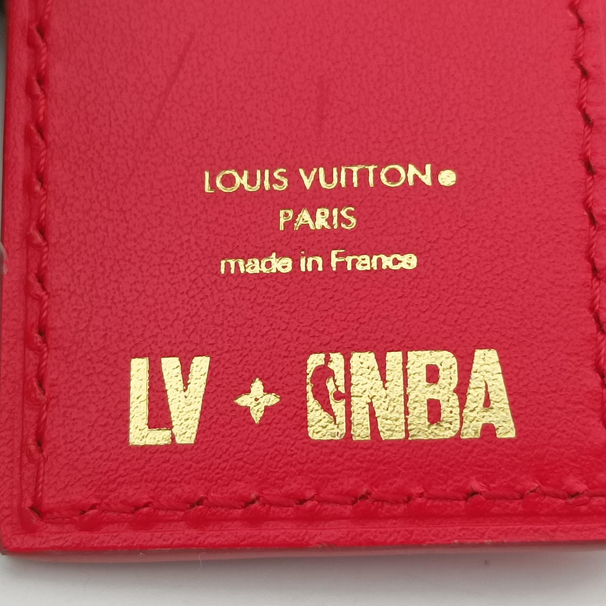 Secondhand Louis Vuitton LV x NBA SOFT TRANK PHONE BOX Antarctica×Red×White Monogram Canvas×calf leather M80101 shoulderbag | stylenewstar