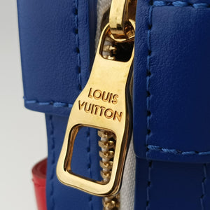 Secondhand Louis Vuitton LV x NBA SOFT TRANK PHONE BOX Antarctica×Red×White Monogram Canvas×calf leather M80101 shoulderbag | stylenewstar