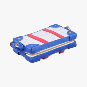 Secondhand Louis Vuitton LV x NBA SOFT TRANK PHONE BOX Antarctica×Red×White Monogram Canvas×calf leather M80101 shoulderbag | stylenewstar