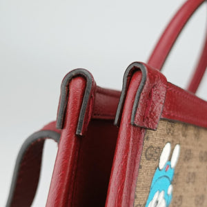 Pre-owned Gucci Fujiko-Pro Doraemon Micro GG Supreme Beige × Red × Multicolor PVC coated canvas×Leather 653952 shoulderbag | stylenewstar