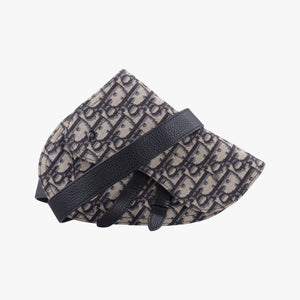 Pre-owned Christian Dior Saddle Gray×Navy×Black Jacquard×Leather  bum bag/waist bag | stylenewstar