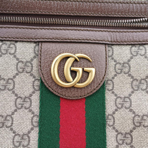 Pre-owned Gucci Ophidia brown×Beige PVC coated canvas×Leather 547926 shoulderbag | stylenewstar