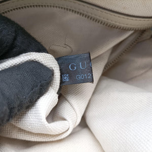 Pre-owned Gucci Guccissima Beige x Brown Canvas×Leather 282297 handbag | stylenewstar