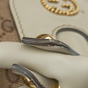 Pre-owned Gucci Guccissima Beige x Brown Canvas×Leather 282297 handbag | stylenewstar