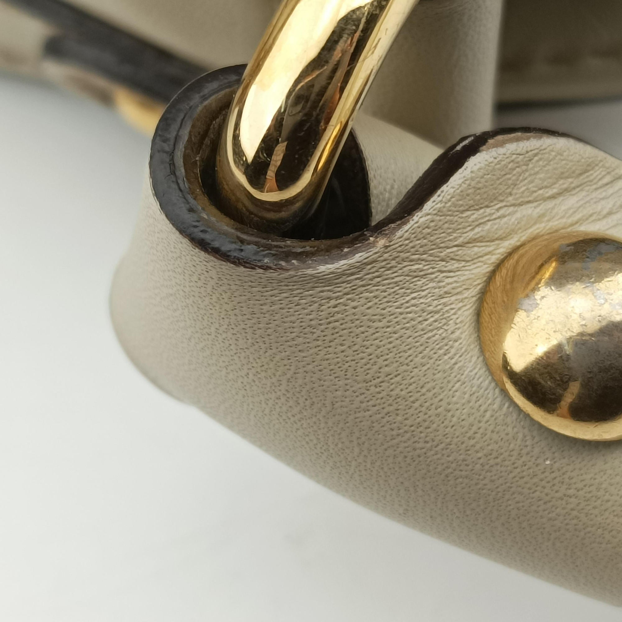 Pre-owned Gucci Guccissima Beige x Brown Canvas×Leather 282297 handbag | stylenewstar