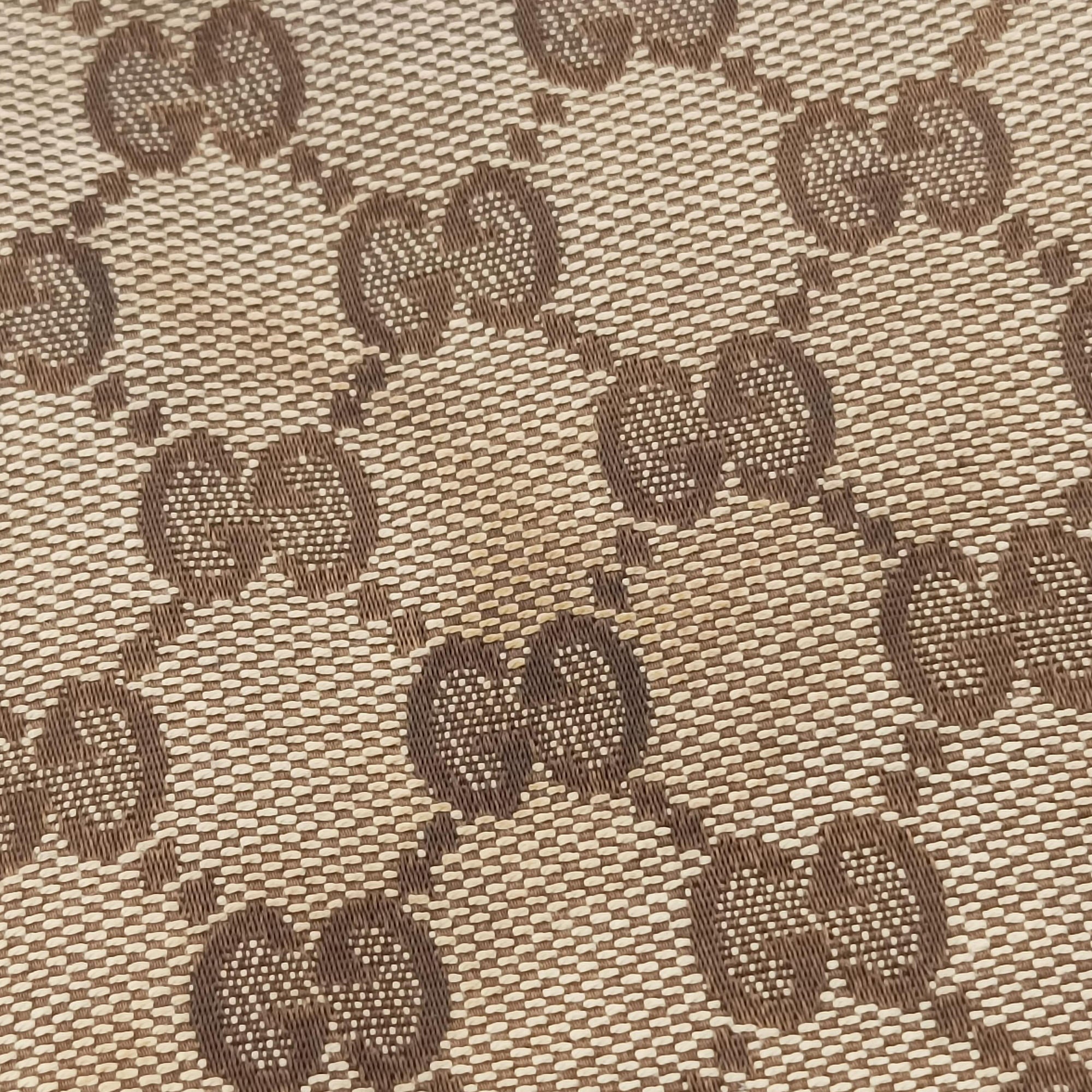 Pre-owned Gucci Guccissima Beige x Brown Canvas×Leather 282297 handbag | stylenewstar