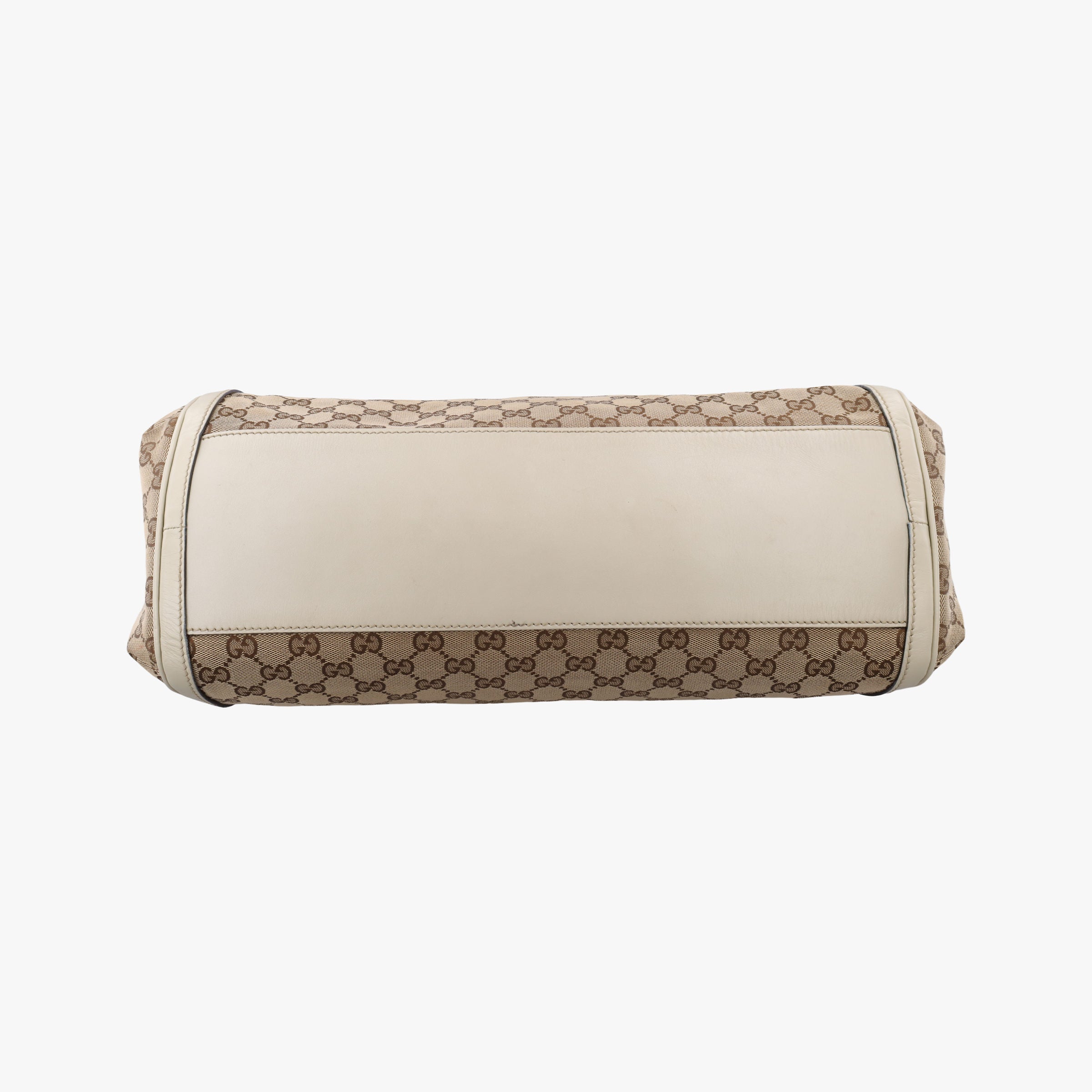 Pre-owned Gucci Guccissima Beige x Brown Canvas×Leather 282297 handbag | stylenewstar