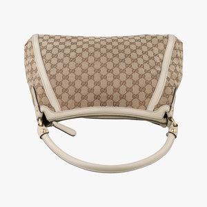 Pre-owned Gucci Guccissima Beige x Brown Canvas×Leather 282297 handbag | stylenewstar