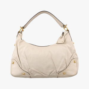 Pre-owned Gucci Jockey Hobo White Leather 211966 shoulderbag | stylenewstar