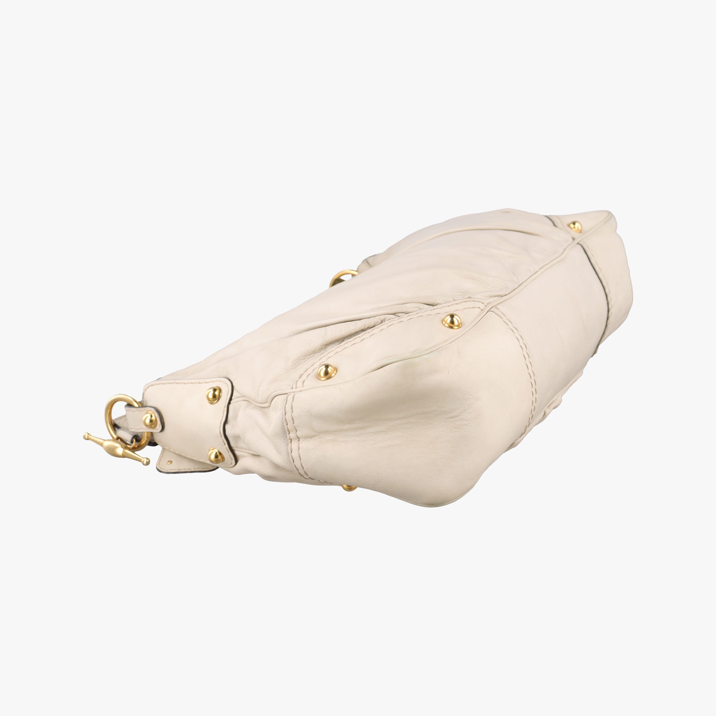 Pre-owned Gucci Jockey Hobo White Leather 211966 shoulderbag | stylenewstar