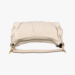 Pre-owned Gucci Jockey Hobo White Leather 211966 shoulderbag | stylenewstar