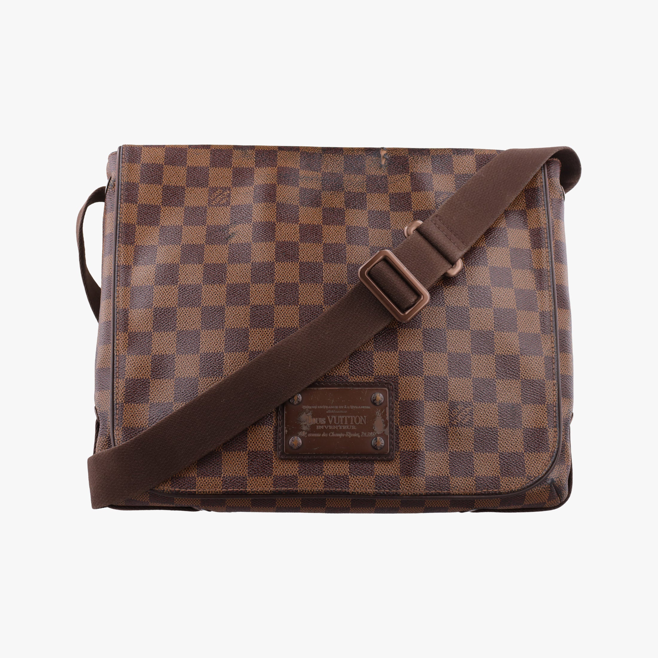 Vintage Louis Vuitton BROOKLYN MM EBENE Damier Canvas N51211 shoulderbag | stylenewstar