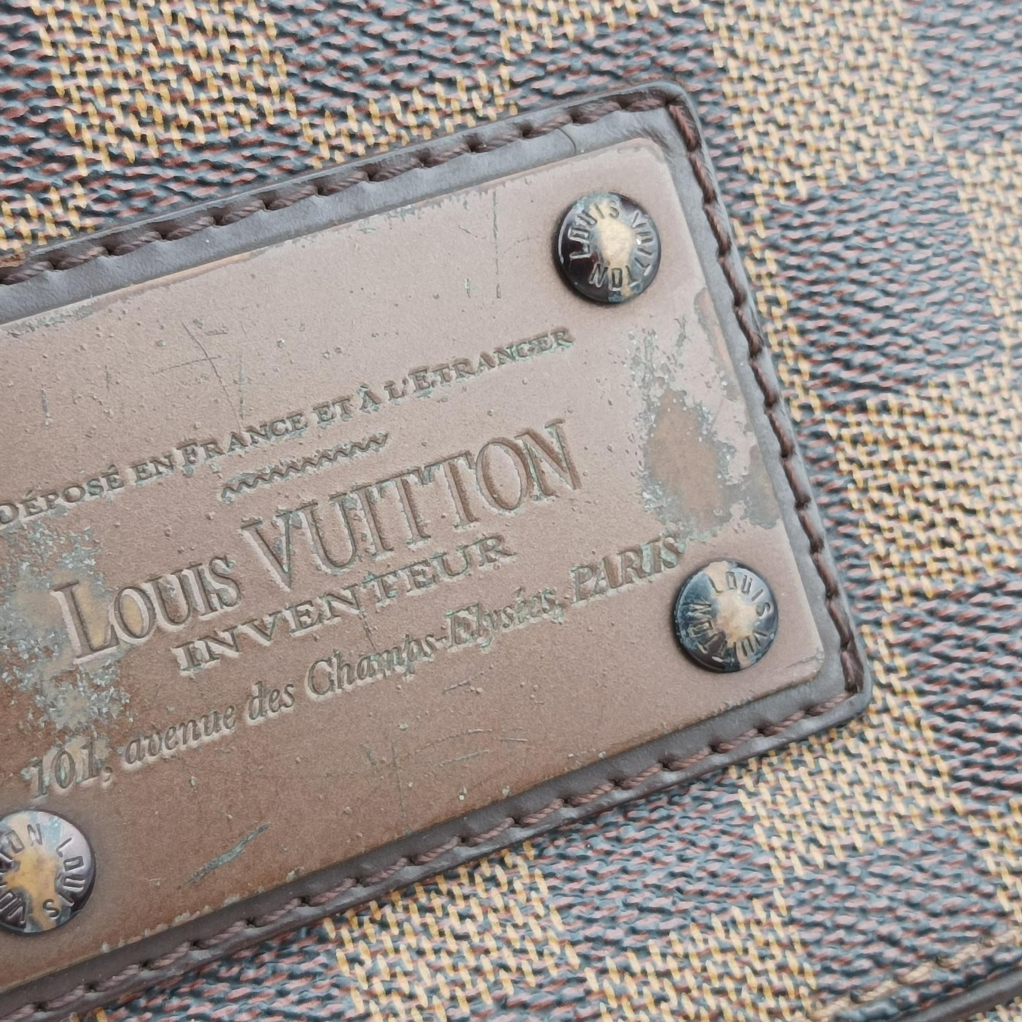 Vintage Louis Vuitton BROOKLYN MM EBENE Damier Canvas N51211 shoulderbag | stylenewstar