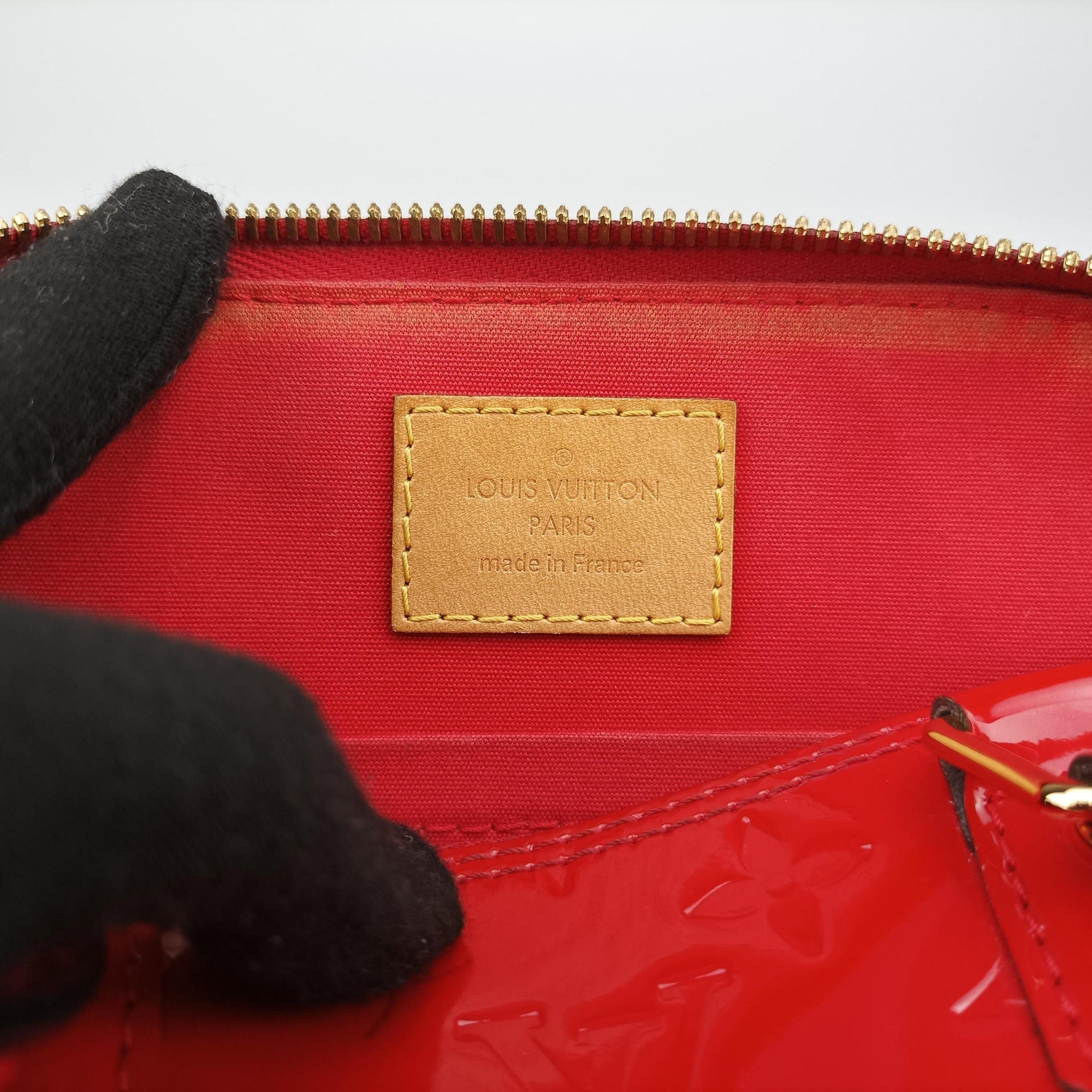 Pre-owned Louis Vuitton Alma BB CERISE Vernis M90174 shoulderbag | stylenewstar