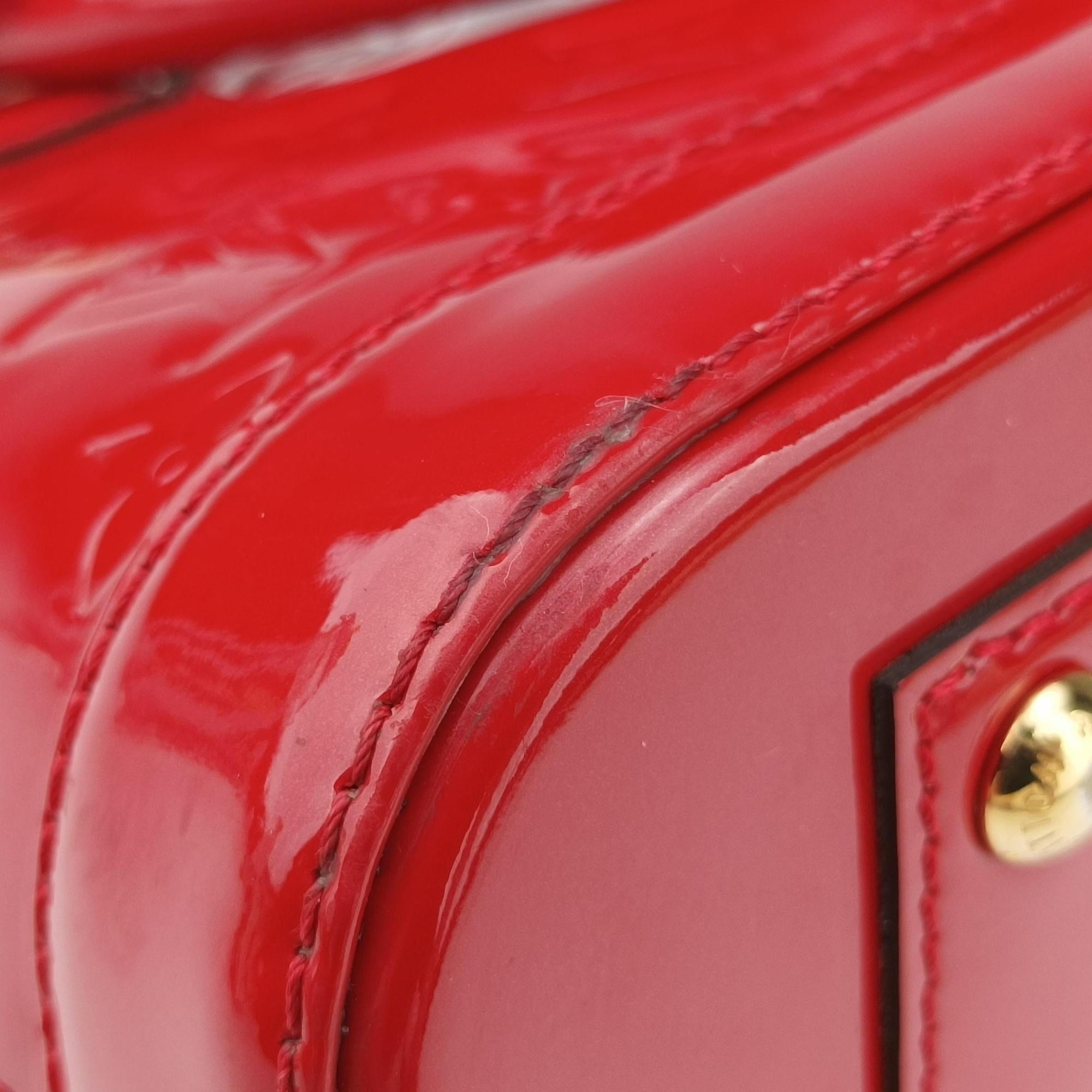Pre-owned Louis Vuitton Alma BB CERISE Vernis M90174 shoulderbag | stylenewstar