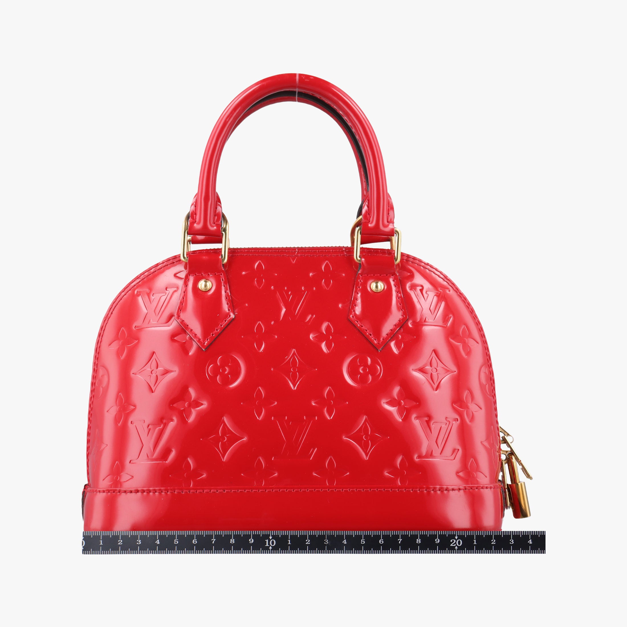Pre-owned Louis Vuitton Alma BB CERISE Vernis M90174 shoulderbag | stylenewstar