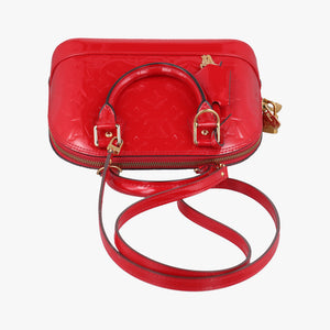 Pre-owned Louis Vuitton Alma BB CERISE Vernis M90174 shoulderbag | stylenewstar