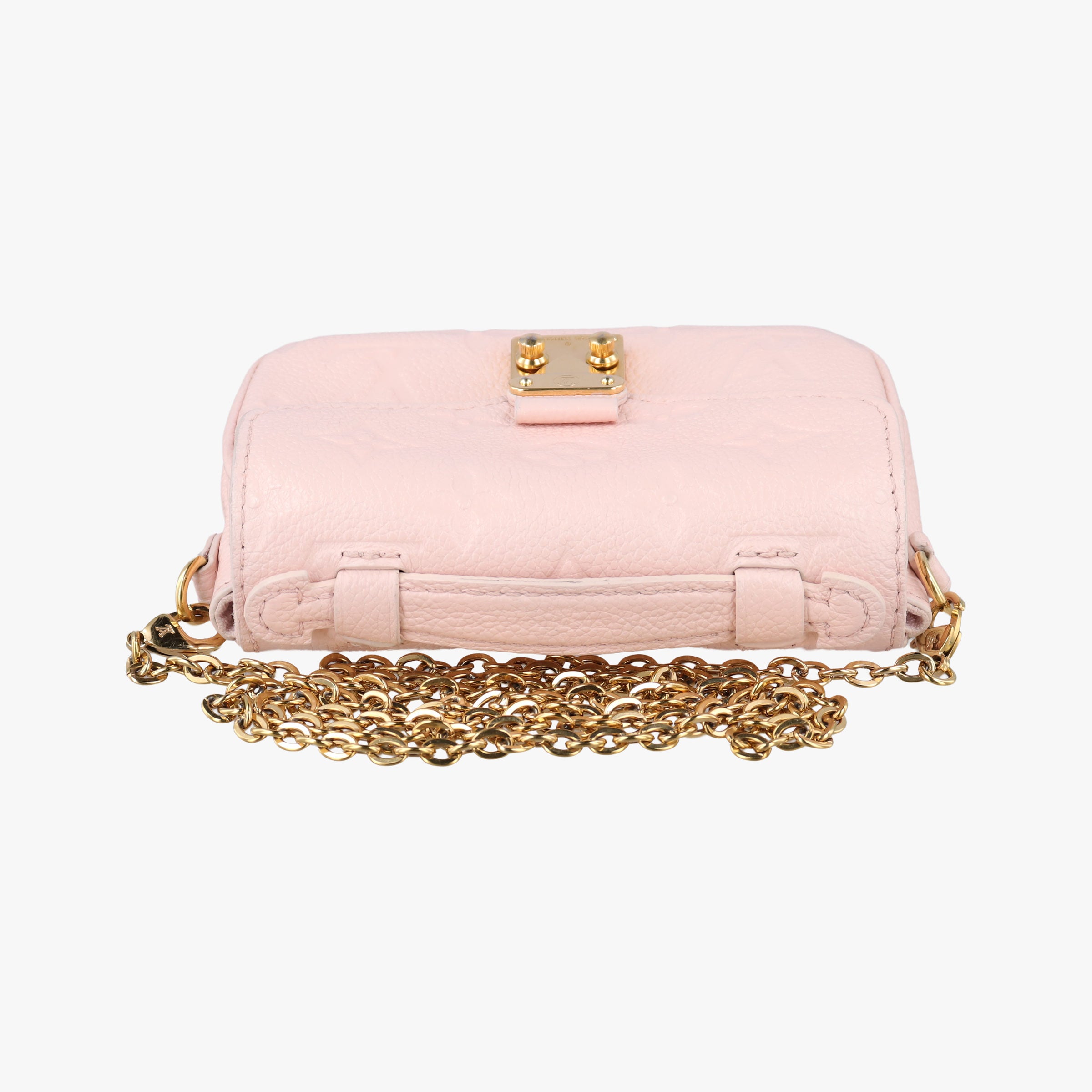 Pre-owned Louis Vuitton Micro Metis Pouch Chain Monogram Rose Pomelo Monogram Empreinte M81389 shoulderbag | stylenewstar