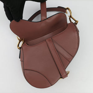 Pre-owned Christian Dior Saddle Pink Leather  handbag | stylenewstar