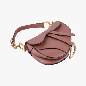 Pre-owned Christian Dior Saddle Pink Leather  handbag | stylenewstar