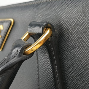 Pre-owned Prada Galleria Black SAFFIANO Leather BN2274 shoulderbag | stylenewstar