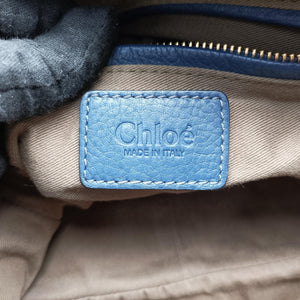 Pre-owned Chloe Mercy Blue Leather  shoulderbag | stylenewstar