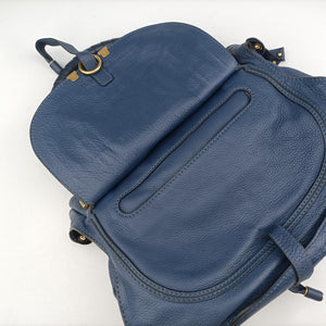 Pre-owned Chloe Mercy Blue Leather  shoulderbag | stylenewstar
