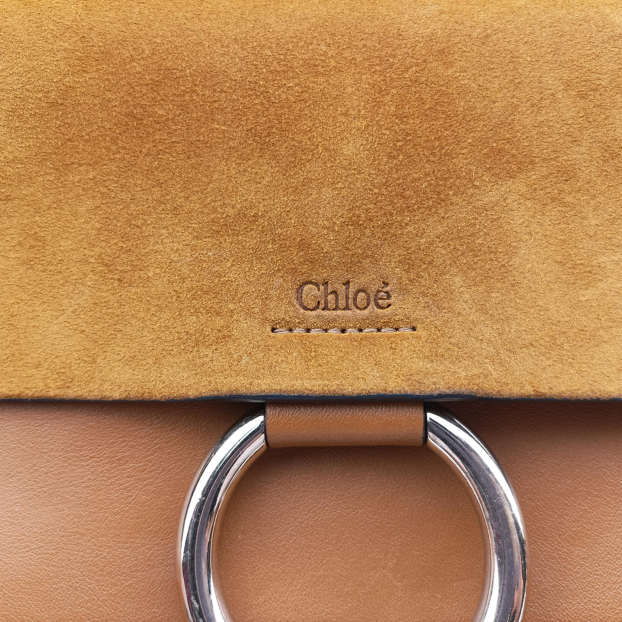 Secondhand Chloe FAYE Brown Suede × leather  shoulderbag | stylenewstar