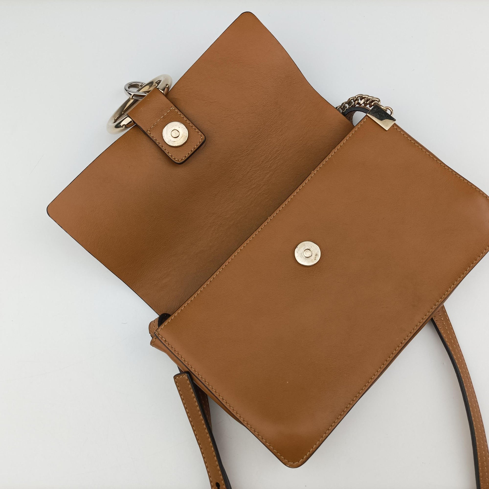 Secondhand Chloe FAYE Brown Suede × leather  shoulderbag | stylenewstar