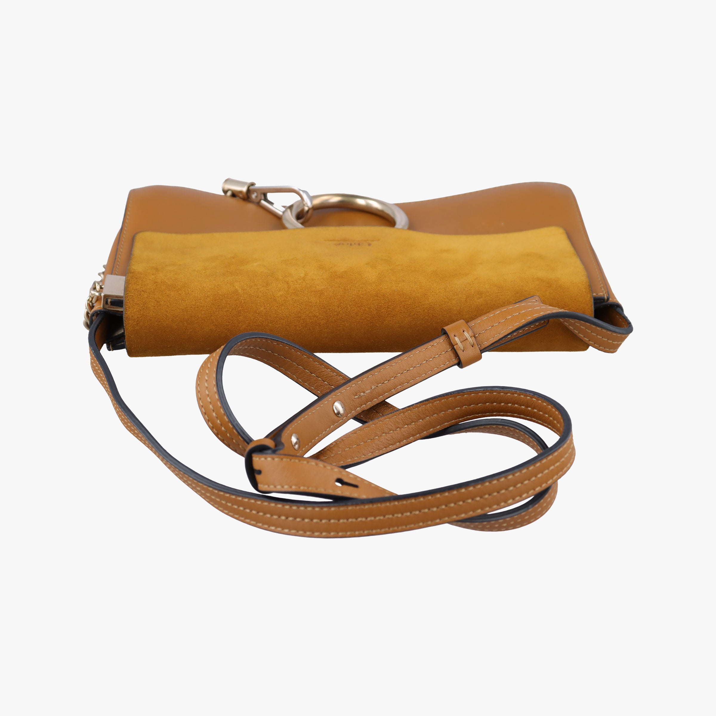 Secondhand Chloe FAYE Brown Suede × leather  shoulderbag | stylenewstar