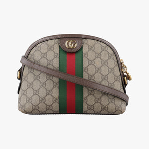 Pre-owned Gucci Ophidia brown×red×green PVC coated canvas×Leather 499621 shoulderbag | stylenewstar