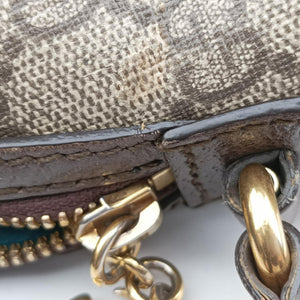 Pre-owned Gucci Ophidia brown×red×green PVC coated canvas×Leather 499621 shoulderbag | stylenewstar