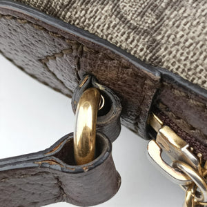 Pre-owned Gucci Ophidia brown×red×green PVC coated canvas×Leather 499621 shoulderbag | stylenewstar